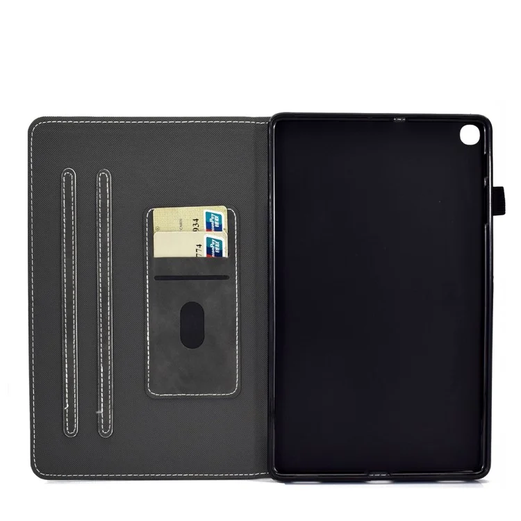 Stand Leather Card Solter Case Para Samsung Galaxy Tab S6 Lite P610 / P615 / S6 Lite (2022) - Preto