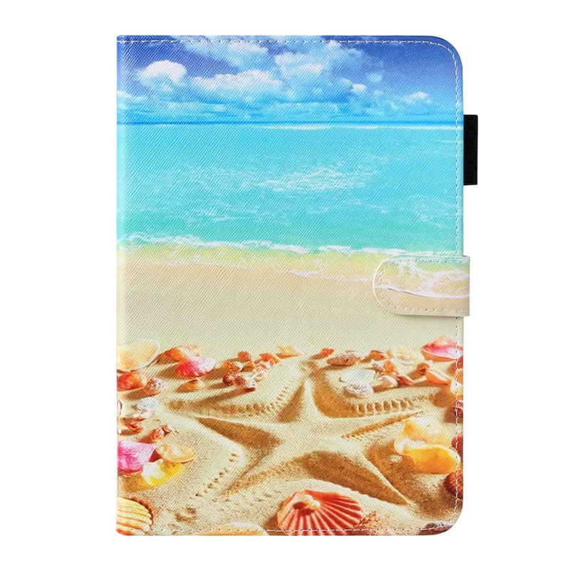 Pattern Printing Cover Flip Leather Wallet Stand Case for Samsung Galaxy Tab A 8.0 Wi-Fi (2019) SM-T290 - Beach