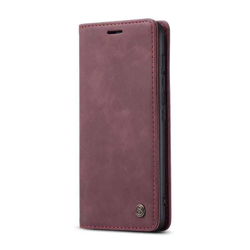 CASEME 013 Series Cover Auto-absorbed Leather Wallet Case for Samsung Galaxy A41 (Global Version) - Wine Red