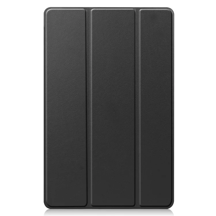 Funda de soporte de piel plegable en tres partes Wake / Sleep Smart Cover para Samsung Galaxy Tab A7 10.4 (2020) / (2022) T500 - Negro