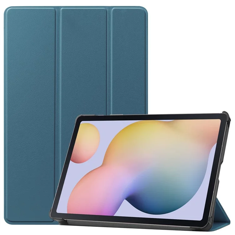 Ultra Slim Tri-fold Stand pu Leather Hard Shell Folio Tablet Cas Pour Samsung Galaxy Tab S7 T870 / S8 - Vert Noirâtre