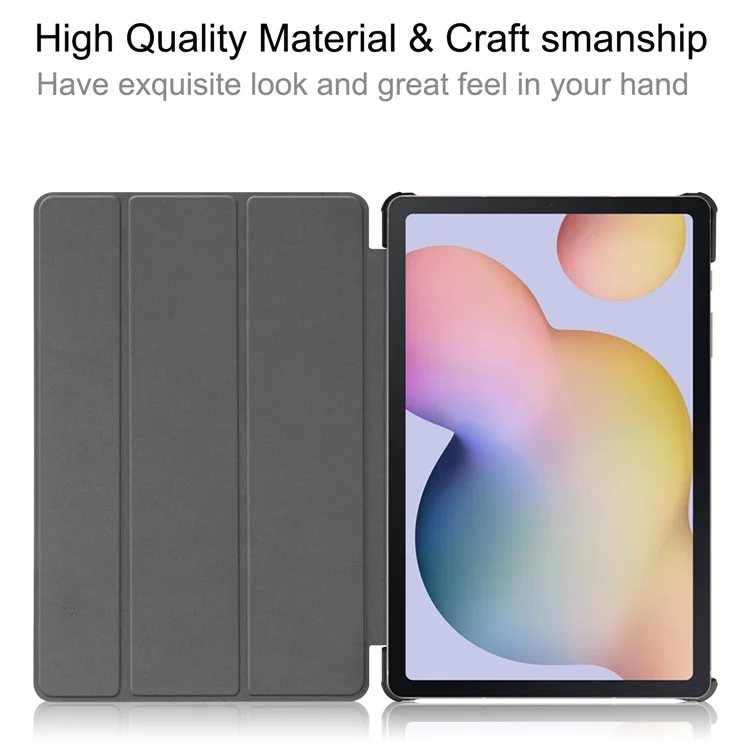 Ultra Slim Tri-fold Stand pu Leather Hard Shell Folio Tablet Cas Pour Samsung Galaxy Tab S7 T870 / S8 - Vert Noirâtre