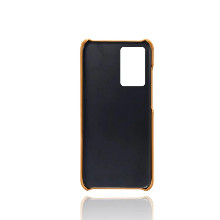 Coque de téléphone en plastique enduit de cuir PU avec deux fentes pour cartes pour Samsung Galaxy Note20 Ultra/20 Ultra 5G - Orange