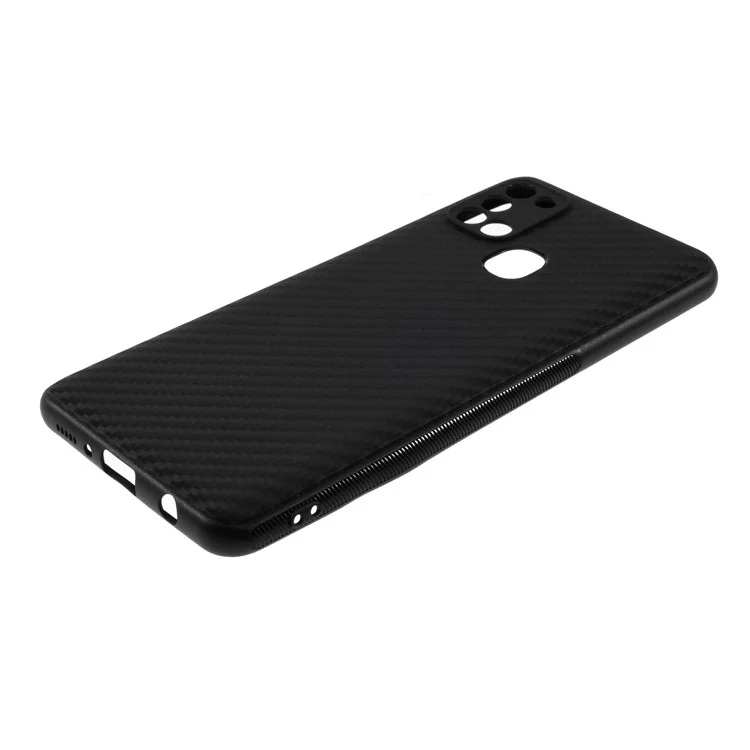 Tampa de Celular TPU de Fibra de Carbono Para Samsung Galaxy A21s