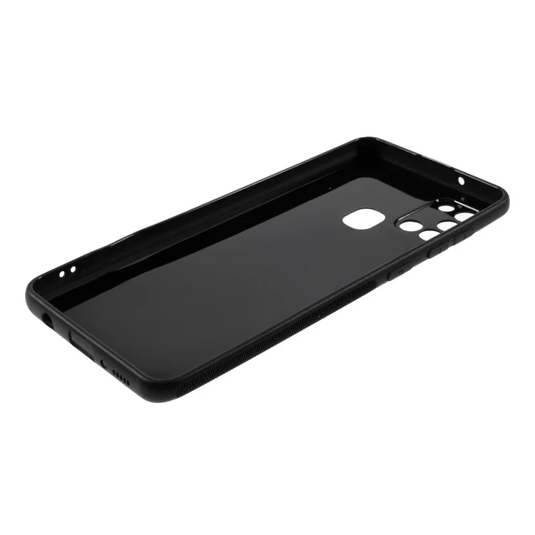 Tampa de Celular TPU de Fibra de Carbono Para Samsung Galaxy A21s