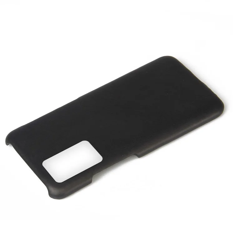 KSQ Crazy Horse Haut PU-Leder beschichtete PC-Schale Hartschale für Samsung Galaxy Note20/Note20 5G - Schwarz
