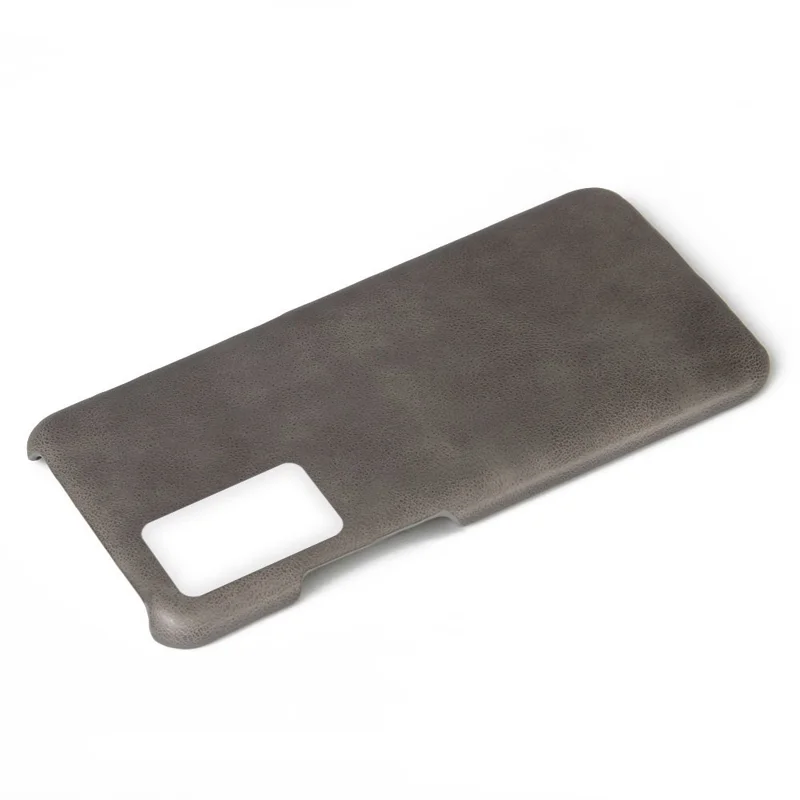KSQ Crazy Horse Skin PU Leather Coated PC Cover Hard Case for Samsung Galaxy Note20 Ultra/20 Ultra 5G - Grey