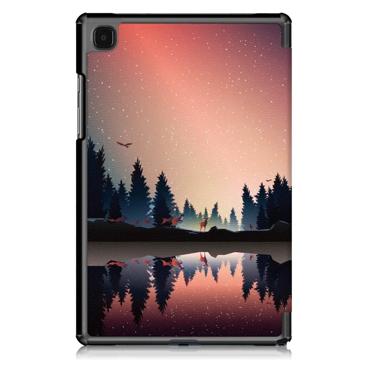 Pattern Printing Tri-fold Stand Leather Smart Case for Samsung Galaxy Tab A7 (2020) T500 T505 T507 - Trees