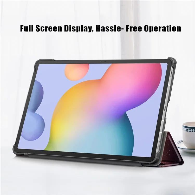 Musterdruck Tri-fold Stand Leder Smart Hülle Für Samsung Galaxy Tab S7 T870 T875/Tab S8 - Bäume