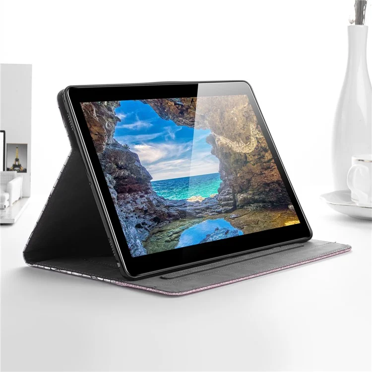 Crocodile Textur Flash Pulver Leder Card Slot Stand Tablet Hülle Für Samsung Galaxy Tab A 8.0 Wi-Fi (2019) SM-T290 - Roségold