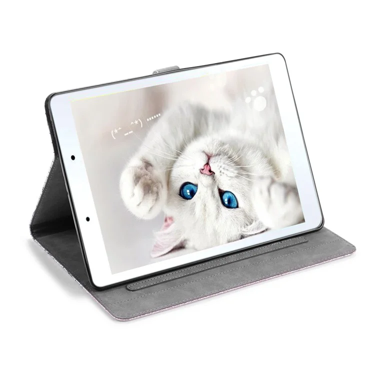 Crocodile Textur Flash Pulver Leder Card Slot Stand Tablet Hülle Für Samsung Galaxy Tab A 8.0 Wi-Fi (2019) SM-T290 - Roségold