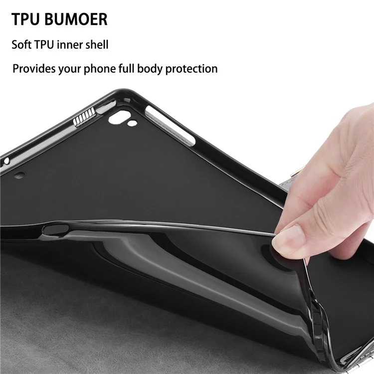 Crocodile Textur Flash Pulver Leder Card Slot Stand Tablet Hülle Für Samsung Galaxy Tab A 8.0 Wi-Fi (2019) SM-T290 - Roségold