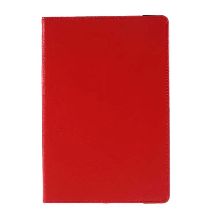 Litchi Texture Leather Case with Rotating Stand Cover for Samsung Galaxy Tab  S7 SM-T870 T875 / S8 - Red