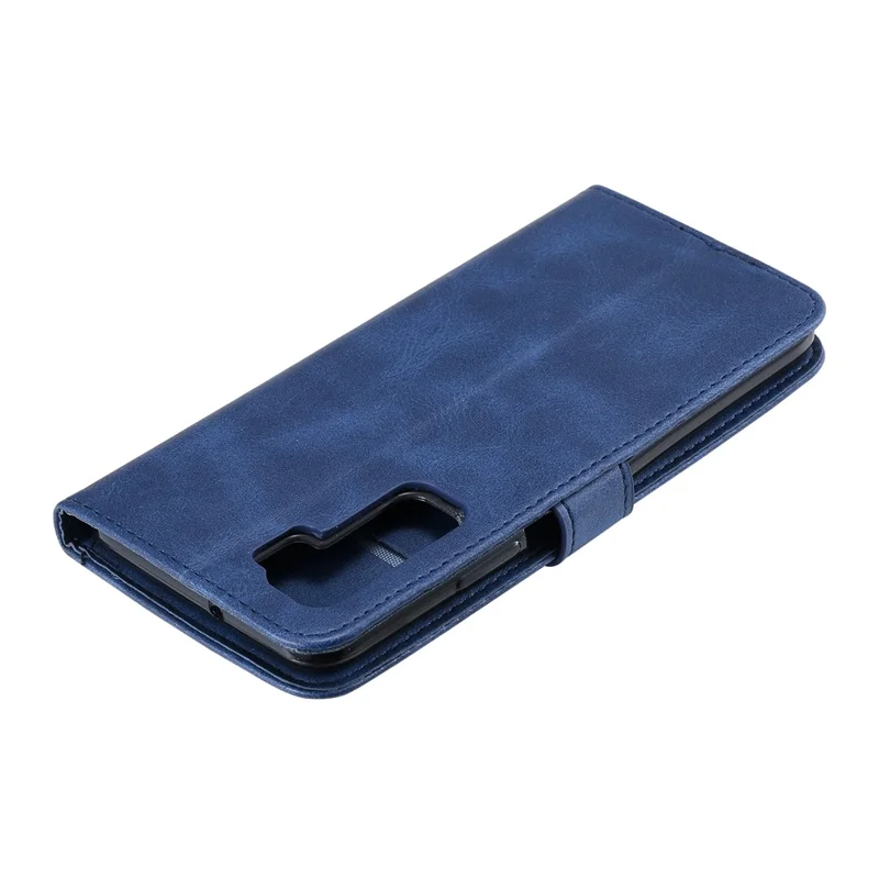 Zipper Pocket Wallet Leather Stand Case for Huawei P40 Lite 5G/nova 7 SE - Blue