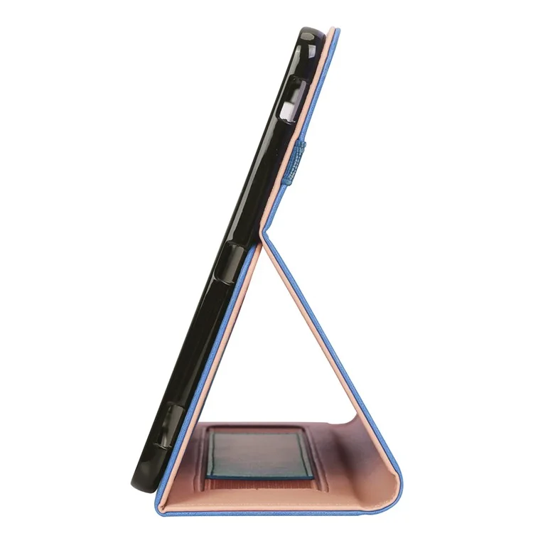 Coque de style d'affaires en cuir anti-rayures et antichoc avec fentes pour cartes pour Samsung Galaxy Tab S7+ T970 / S8+ - Bleu