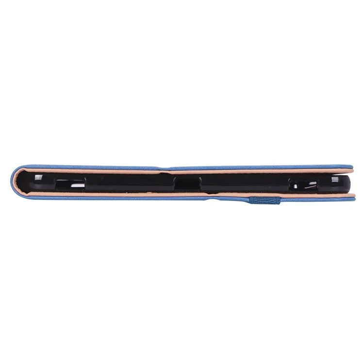 Coque de style d'affaires en cuir anti-rayures et antichoc avec fentes pour cartes pour Samsung Galaxy Tab S7+ T970 / S8+ - Bleu