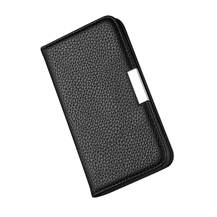 Case Retro Litchi Cuero Cubierta de Cuero Con Ranuras Para Tarjetas Para Samsung Galaxy S20 Plus/S20 Plus 5G - Negro