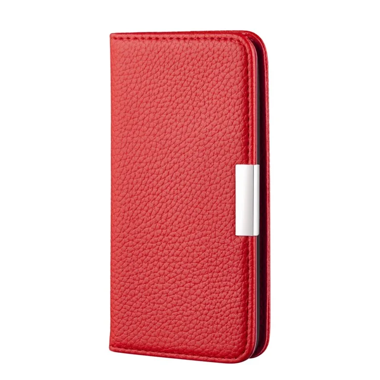 Retro -hülle Litchi Skin Lederstand Cover Mit Kartenschlitzen Für Samsung Galaxy S20 Plus/S20 Plus 5G - Rot