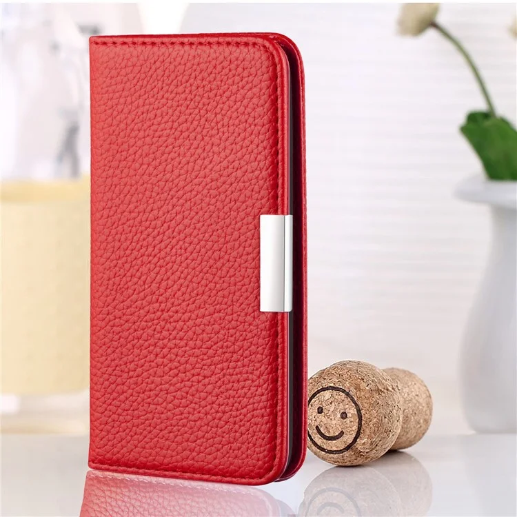 Retro -hülle Litchi Skin Lederstand Cover Mit Kartenschlitzen Für Samsung Galaxy S20 Plus/S20 Plus 5G - Rot