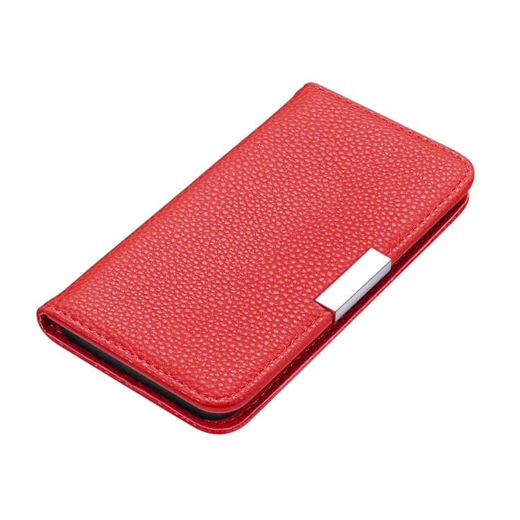 Retro -hülle Litchi Skin Lederstand Cover Mit Kartenschlitzen Für Samsung Galaxy S20 Plus/S20 Plus 5G - Rot