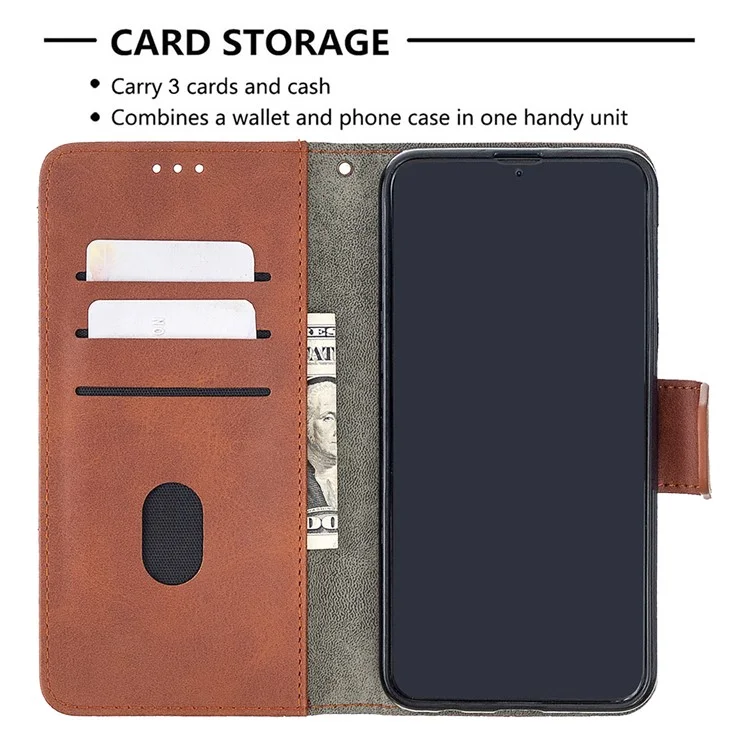 Cartera de Piel de Cocodrilo de Colores Surtidos para Samsung Galaxy A10 / M10 - Marrón