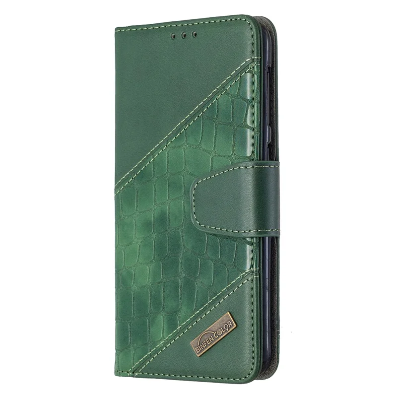 Assorted Color Crocodile Skin Leather Wallet Case for Samsung Galaxy A10 / M10 - Green