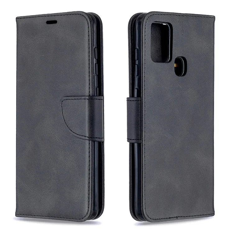 Case de Support en Cuir de Portefeuille Pour Samsung Galaxy A21s - le Noir