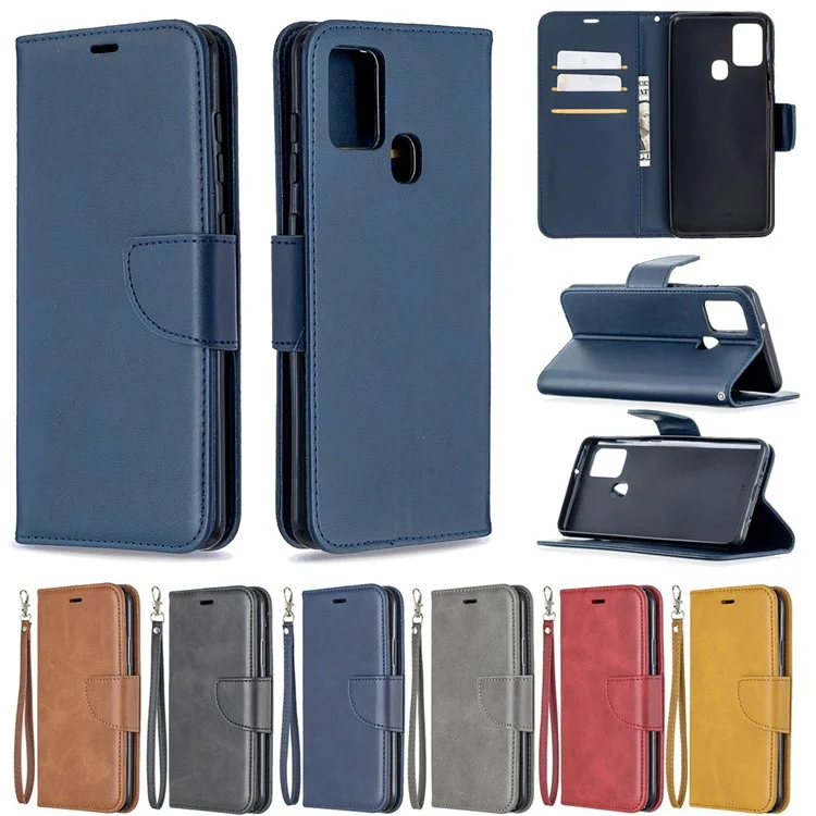 Case de Support en Cuir de Portefeuille Pour Samsung Galaxy A21s - le Noir