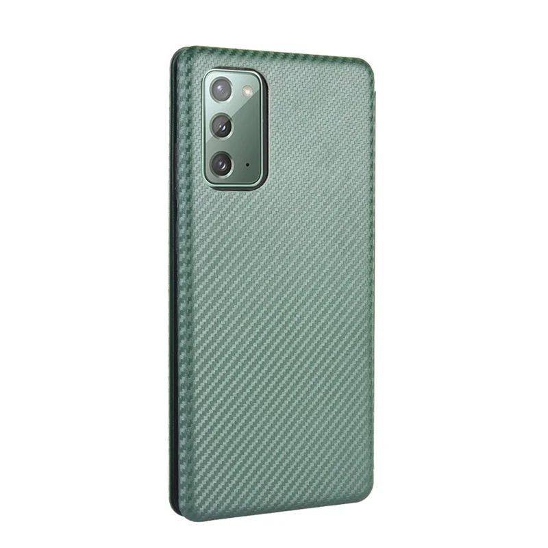 Obudowa telefoniczna z magnetyczną zatrzaskiem z włókna węglowego na Samsung Galaxy Note20/Note20 5G - Zielony