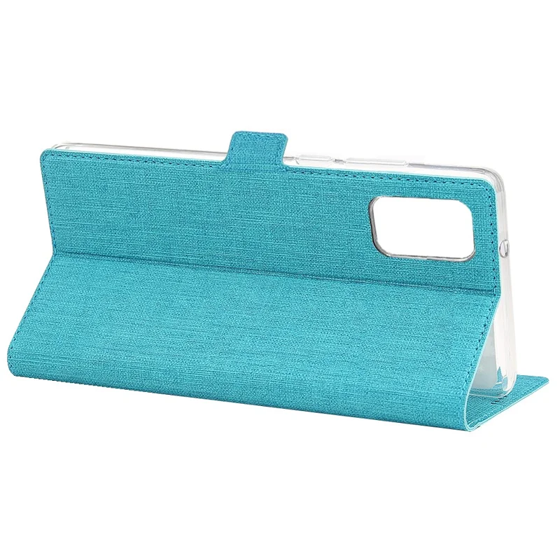 VILI DMK Cross Texture Double Magnetic Clasp Leather Wallet Case for Samsung Galaxy A31 - Blue