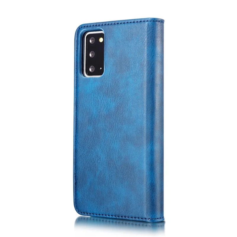 DG.MING Abnehmbare 2-in-1-PC-Rückabdeckung + geteiltes Ledercase für Samsung Galaxy Note20 / Note20 5G – Blau