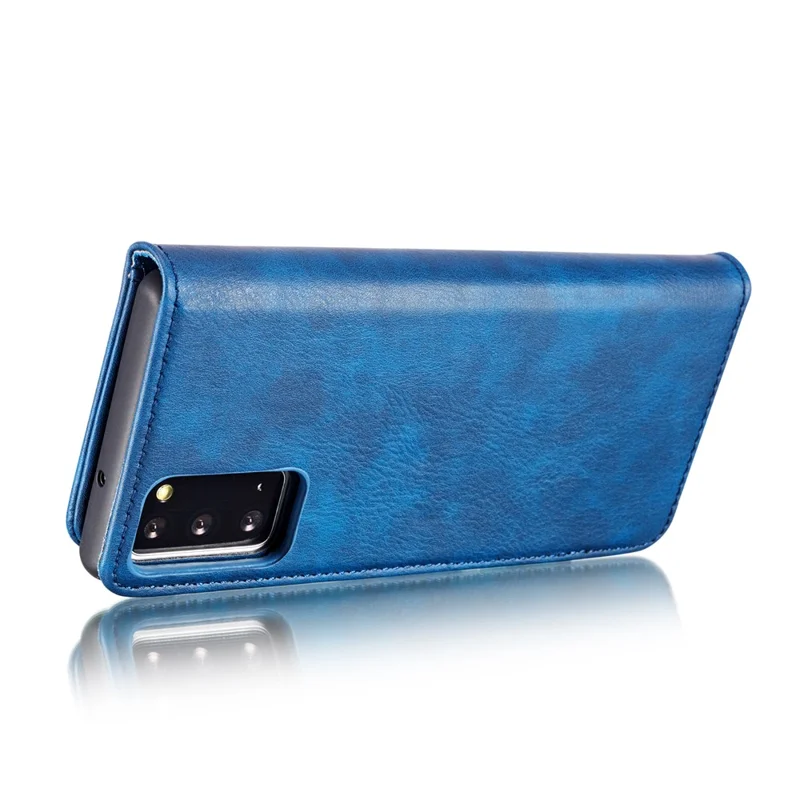 DG.MING Abnehmbare 2-in-1-PC-Rückabdeckung + geteiltes Ledercase für Samsung Galaxy Note20 / Note20 5G – Blau