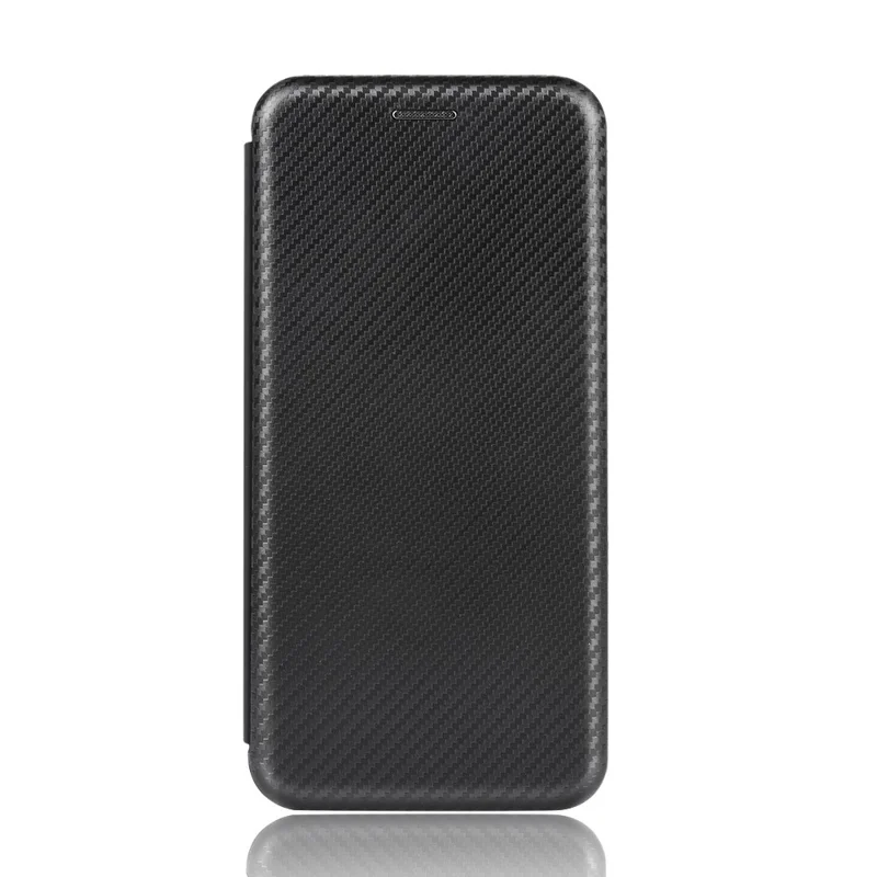 Carbon Fiber Skin Leather Auto-absorbed Shell for Samsung Galaxy A31 - Black