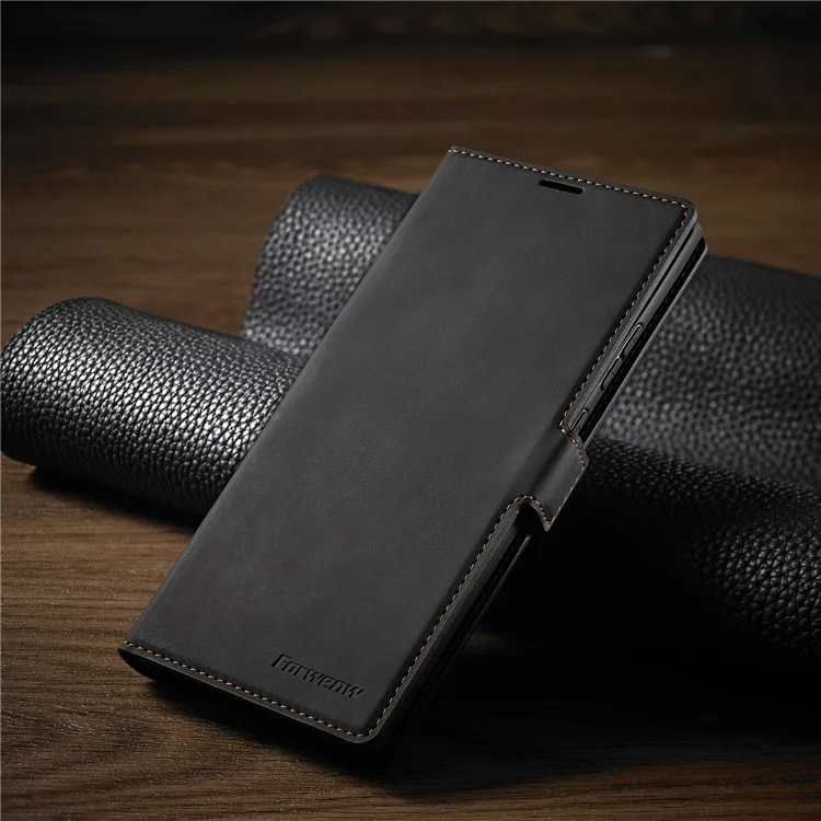 Forwenw Fantasy Series Silky Touch Leather Mobile Phone Shell Para Samsung Galaxy Note20/Note20 5G - Negro