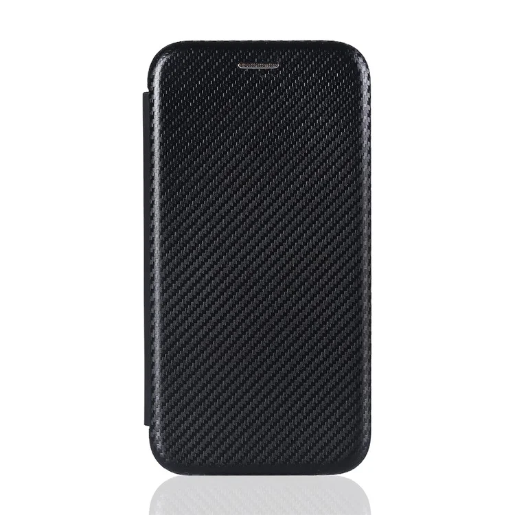 Capa de Couro com Textura de Fibra de Carbono Auto-absorvente para Samsung Galaxy Xcover Pro - Preto