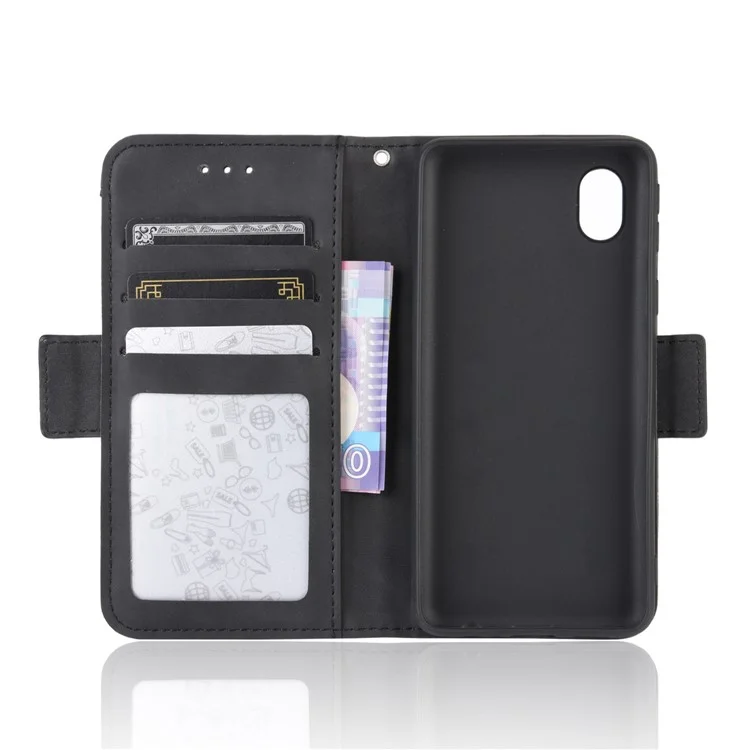 Wallet Leather with Stand Shell for Samsung Galaxy A01 Core/M01 Core - Black