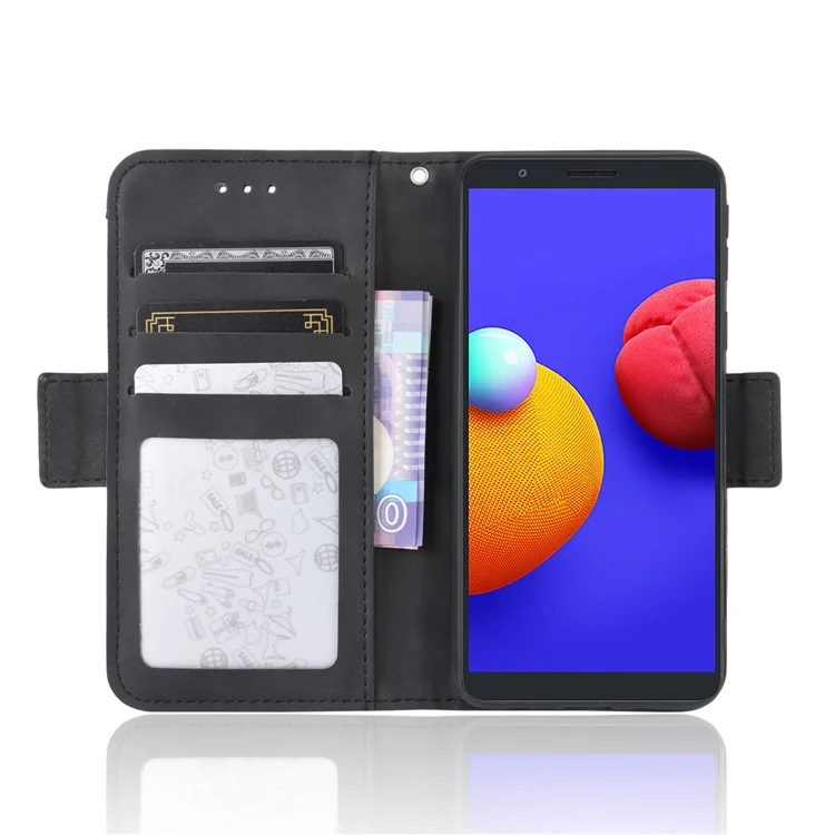 Wallet Leather with Stand Shell for Samsung Galaxy A01 Core/M01 Core - Black