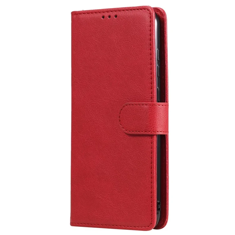 Magnetic KT Leather Series-3 Detachable 2-in-1 Leather Shell for Samsung Galaxy M11 - Red