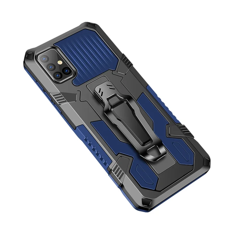 PC+TPU+Metal Shell with Kickstand for Samsung Galaxy A51 SM-A515 - Blue