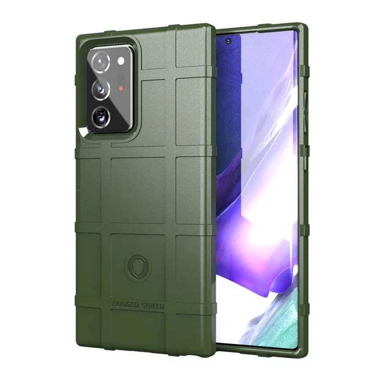 Accesorio de Caja TPU de la Cuadrícula Cuadrada de Escudo Cuadrado Para Samsung Galaxy Note20 Ultra/Note20 Ultra 5G - Verde