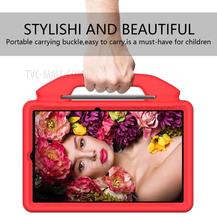 Shockproof Thumb Kickstand EVA Protective Cover for Samsung Galaxy Tab S6 Lite - Red
