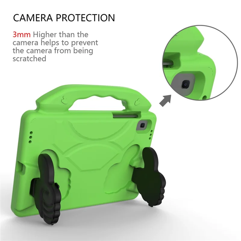 Shockproof Thumb Kickstand EVA Protective Cover for Samsung Galaxy Tab S6 Lite - Green