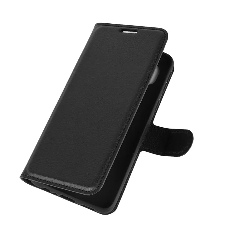 Litchi Grain Unique Design Leather Cover for Samsung Galaxy A01 Core / M01 Core - Black
