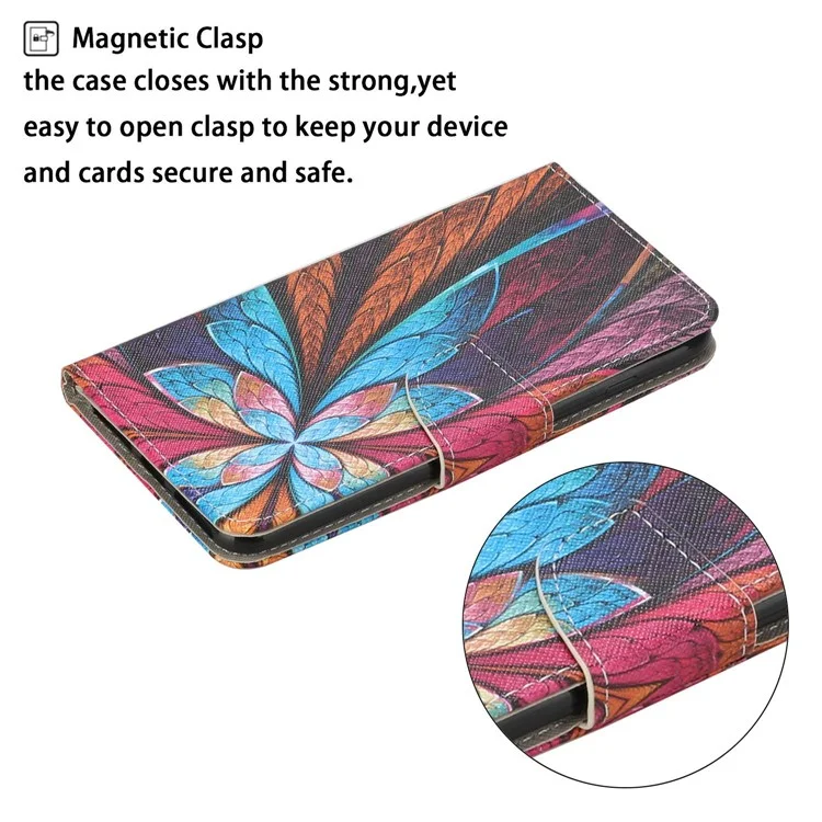 Leather Stand Cover Wallet Pattern Printing Phone Case for Samsung Galaxy S20 Ultra - Beautiful Pattern