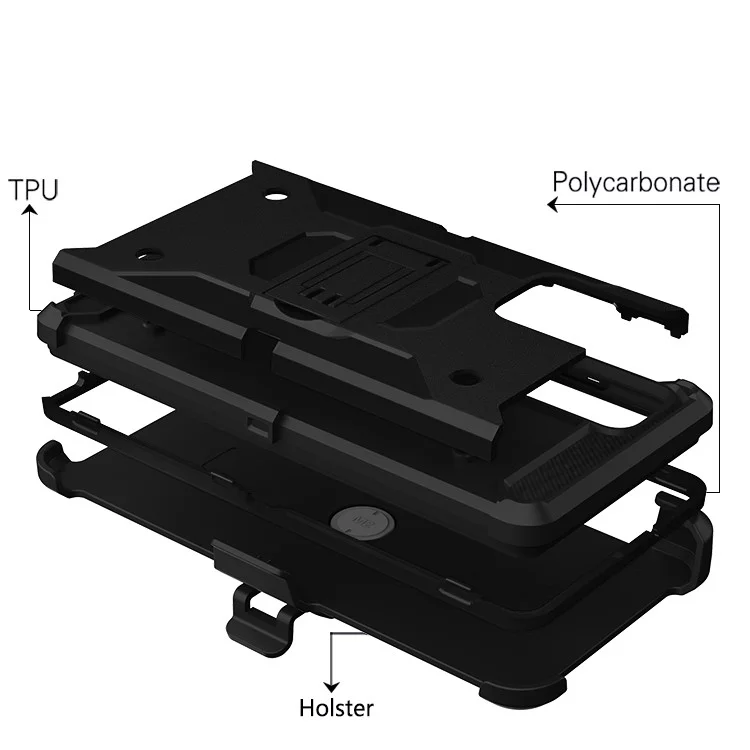 Per Samsung Galaxy Note20 4G/5G Kickstand PC+TPU Case Caschia di Texture in Fibra di Carbonio Copertina