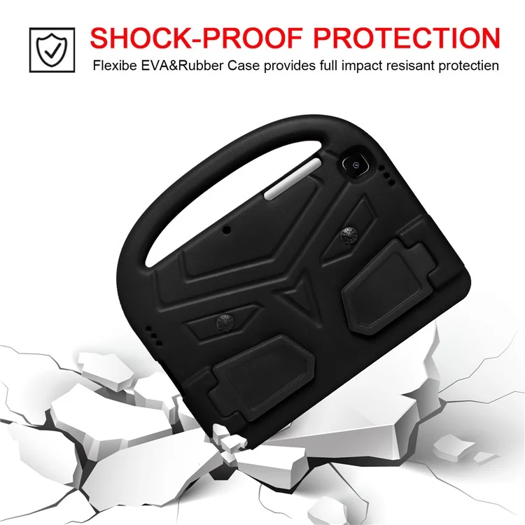 Funda de tableta a prueba de golpes con soporte estilo gorrión para Samsung Galaxy Tab A7 10.4 (2020) / (2022) T500 / Tab A7 10.4 (2022) - Negro
