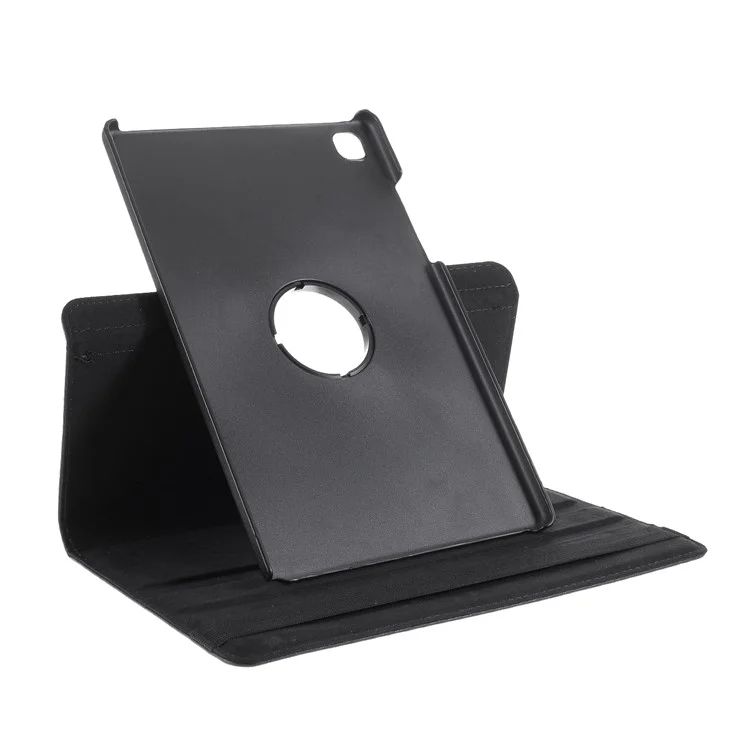 Funda de cuero con soporte giratorio de 360 grados y banda elástica de fijación para Samsung Galaxy Tab A7 10.4 (2020) / (2022) - Negro