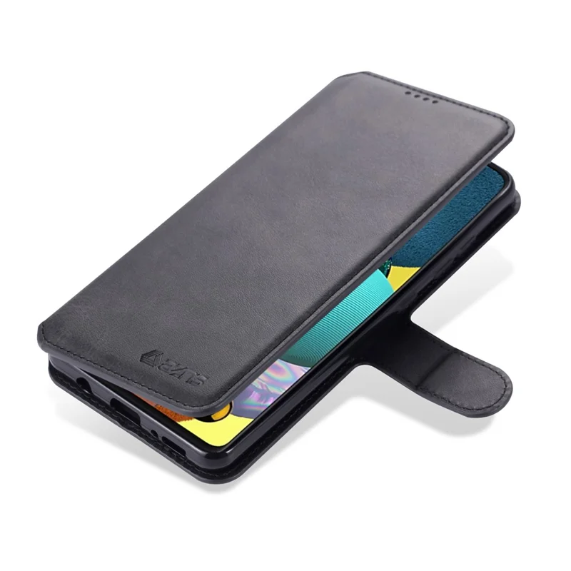 AZNS Wallet Leather Stand Cover Case for Samsung Galaxy A41 (Global Version) - Black