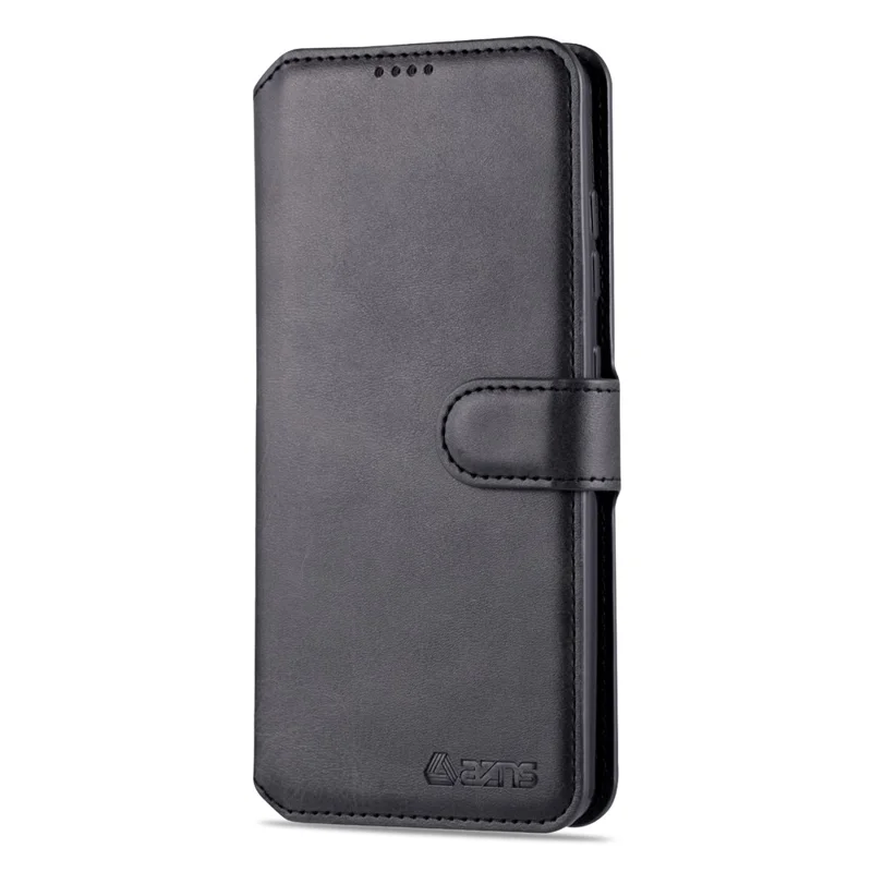 AZNS Wallet Leather Stand Cover Case for Samsung Galaxy A41 (Global Version) - Black