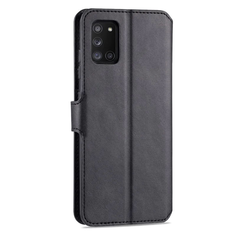 AZNS Wallet Leather Stand Cover Case for Samsung Galaxy A41 (Global Version) - Black